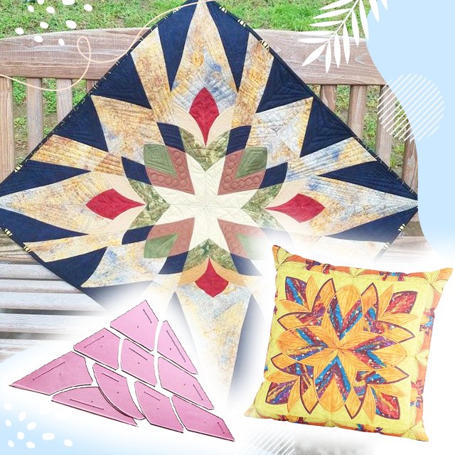 Cleopatra's Fan Quilt & Patchwork Template Set