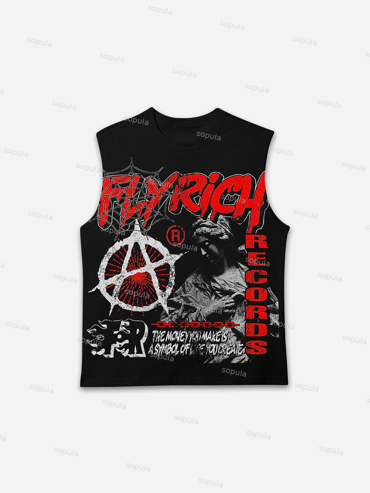 Retro Fly Get Rich Vintage 2019 Graphic Cotton Casual Tank Top