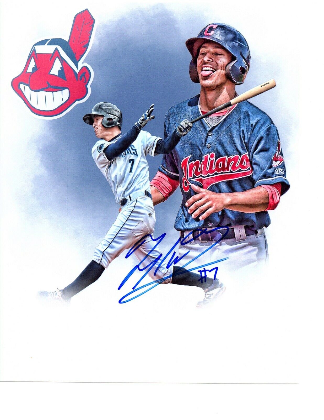 Tyler man signed 8x10 Photo Poster painting autograph Cleveland Indians Prospect baseball#