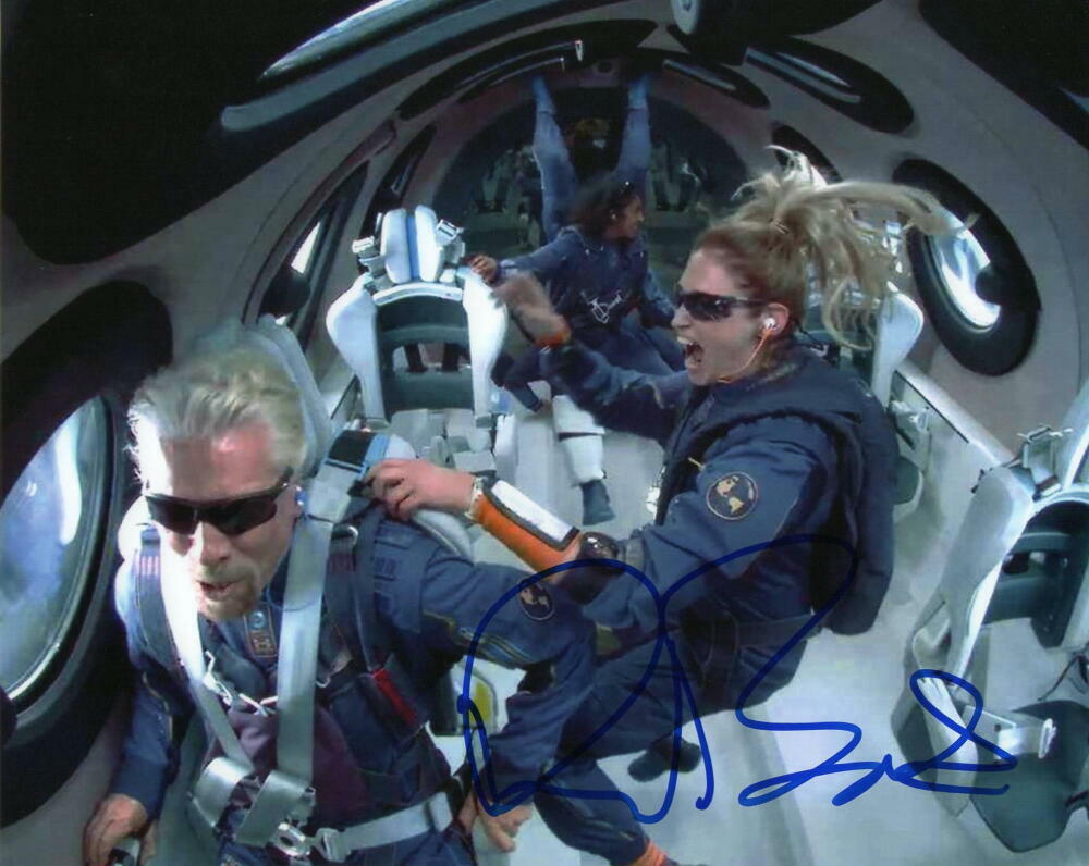 RICHARD BRANSON SIGNED AUTOGRAPH 8x10 Photo Poster painting - VIRGIN GALACTIC IN SPACE VSS UNITY