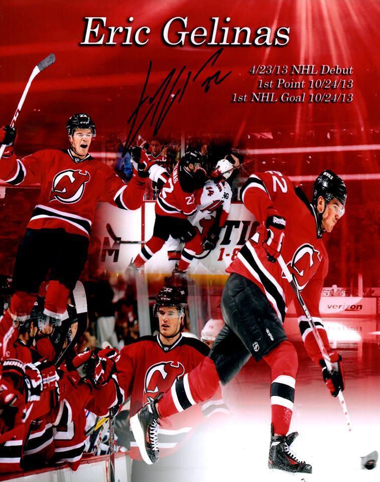 Eric Gelinas autographed signed 8x10 Photo Poster painting NHL New Jersey Devils