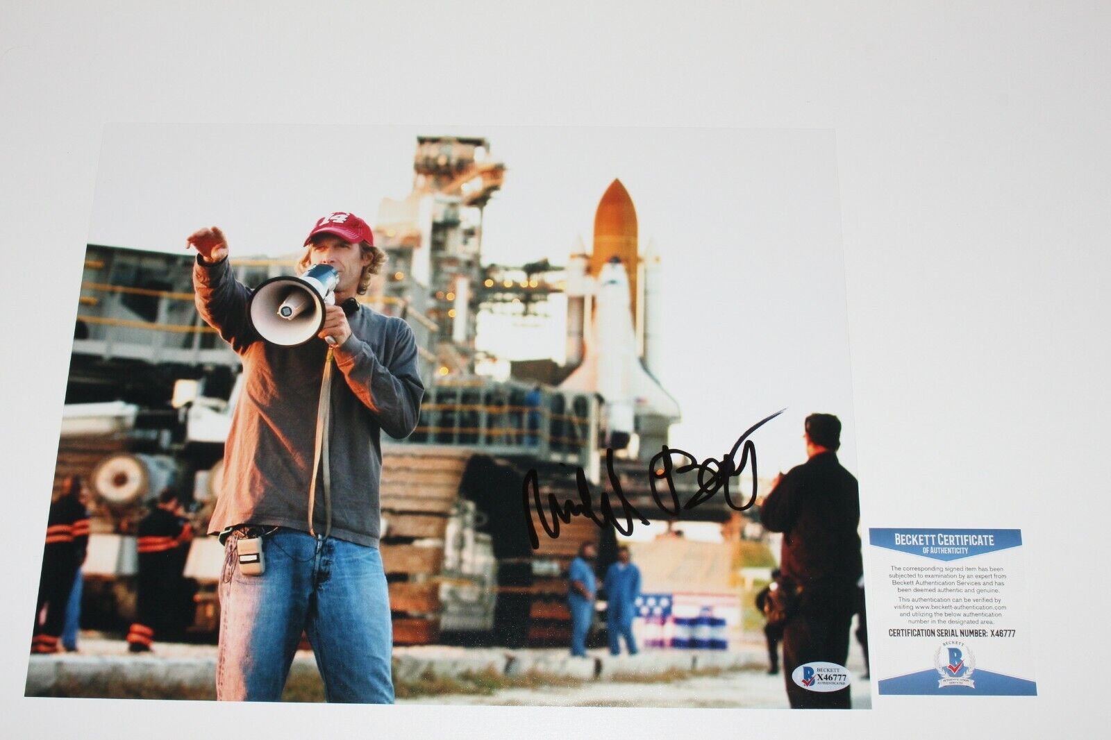 DIRECTOR MICHAEL BAY SIGNED TRANSFORMERS 2 3 4 11X14 Photo Poster painting BECKETT COA ON SET