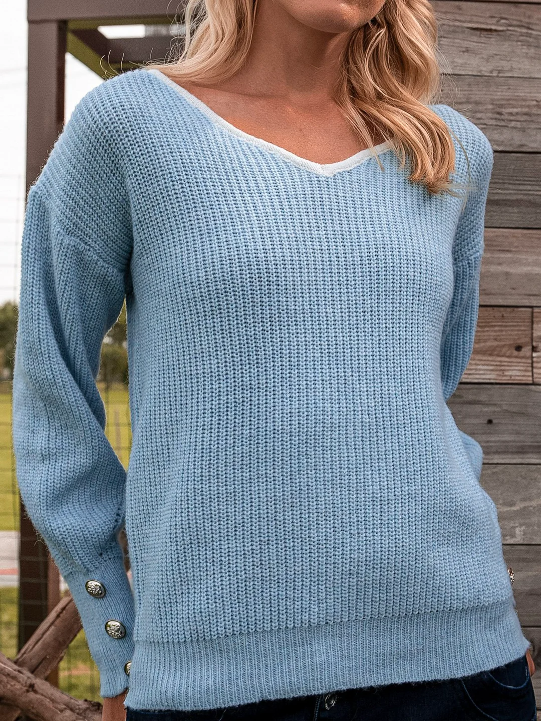 Knitted Long Sleeve Sweater