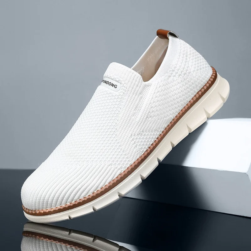 Breakj Breakj Men's Shoes Net Yarn Breathable Sneakers Flying Weaving Casual Shoes Men's Large-Size Shoes Men's Hundred And Korean Version Of Fashion Trend Casual Shoes