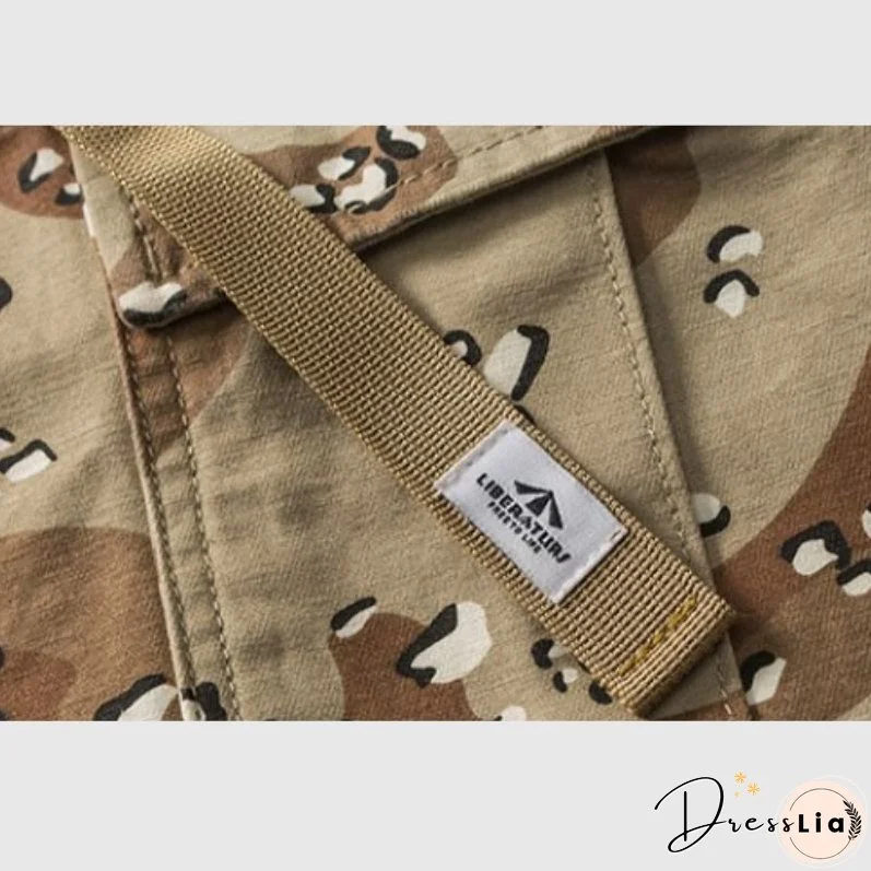 Drawstring Camouflage Shorts