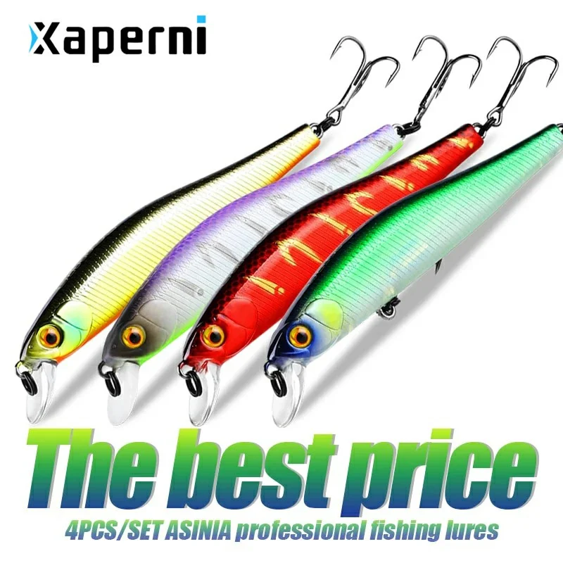 ASINIA Best price 4pcs each set 9cm 10g dive 0.5-1.3m fishing SP lures minnow Tungsten magnet weight system wobbler bait