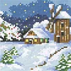 Winter-9CT Stamped Cross Stitch Bead Embroidery 17*17cm