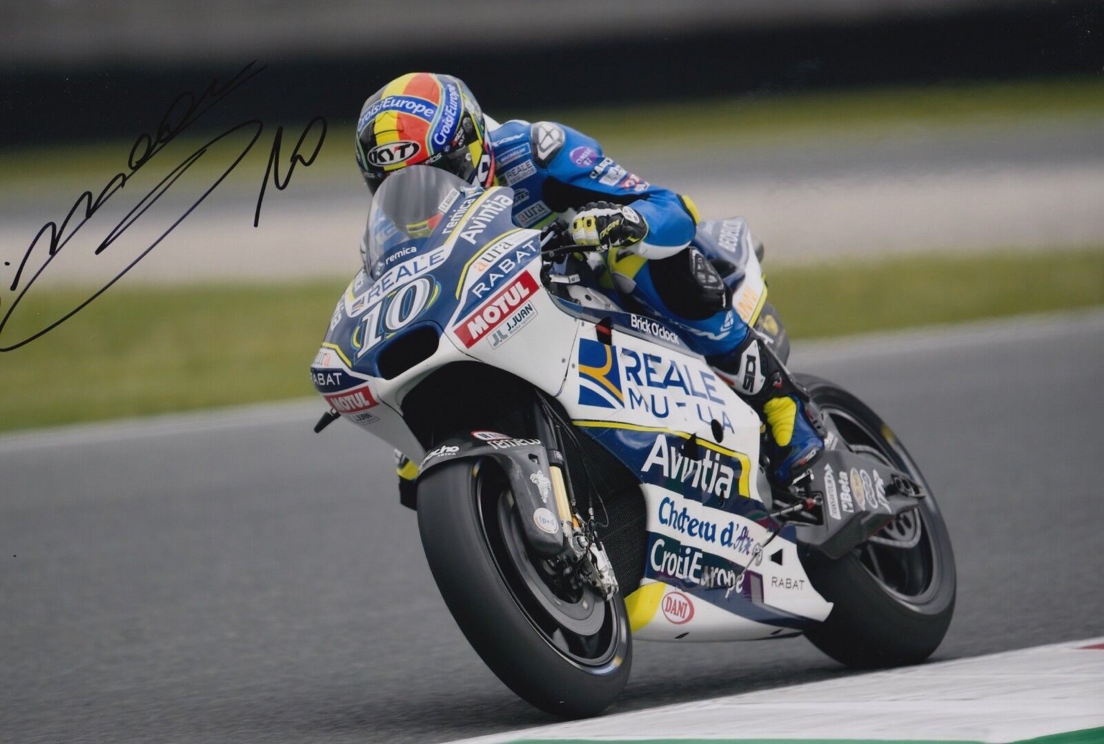 Xavier Simeon Hand Signed Avintia Ducati 12x8 Photo Poster painting 2018 MotoGP 5.