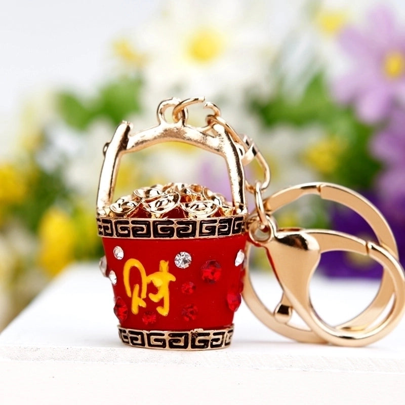 Elegant Lady High Heel Metal Inlay Rhinestones Women’s Bag Pendant Keychain