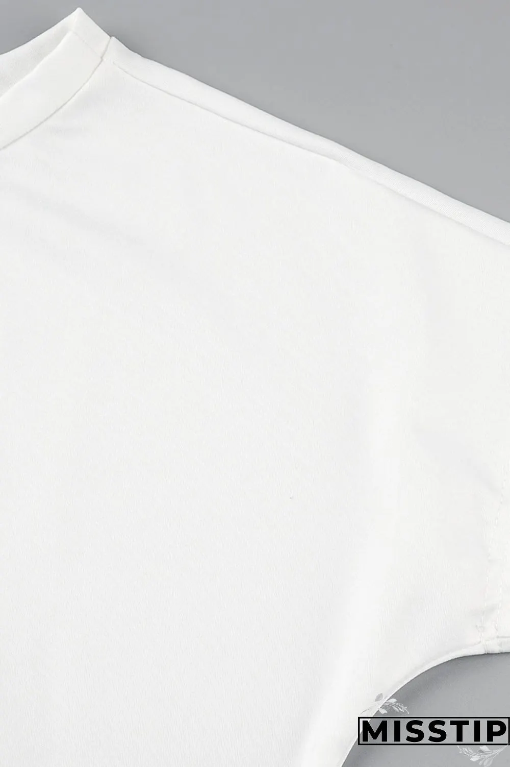 White Red Casual Print Bronzing Patchwork O Neck T-Shirts