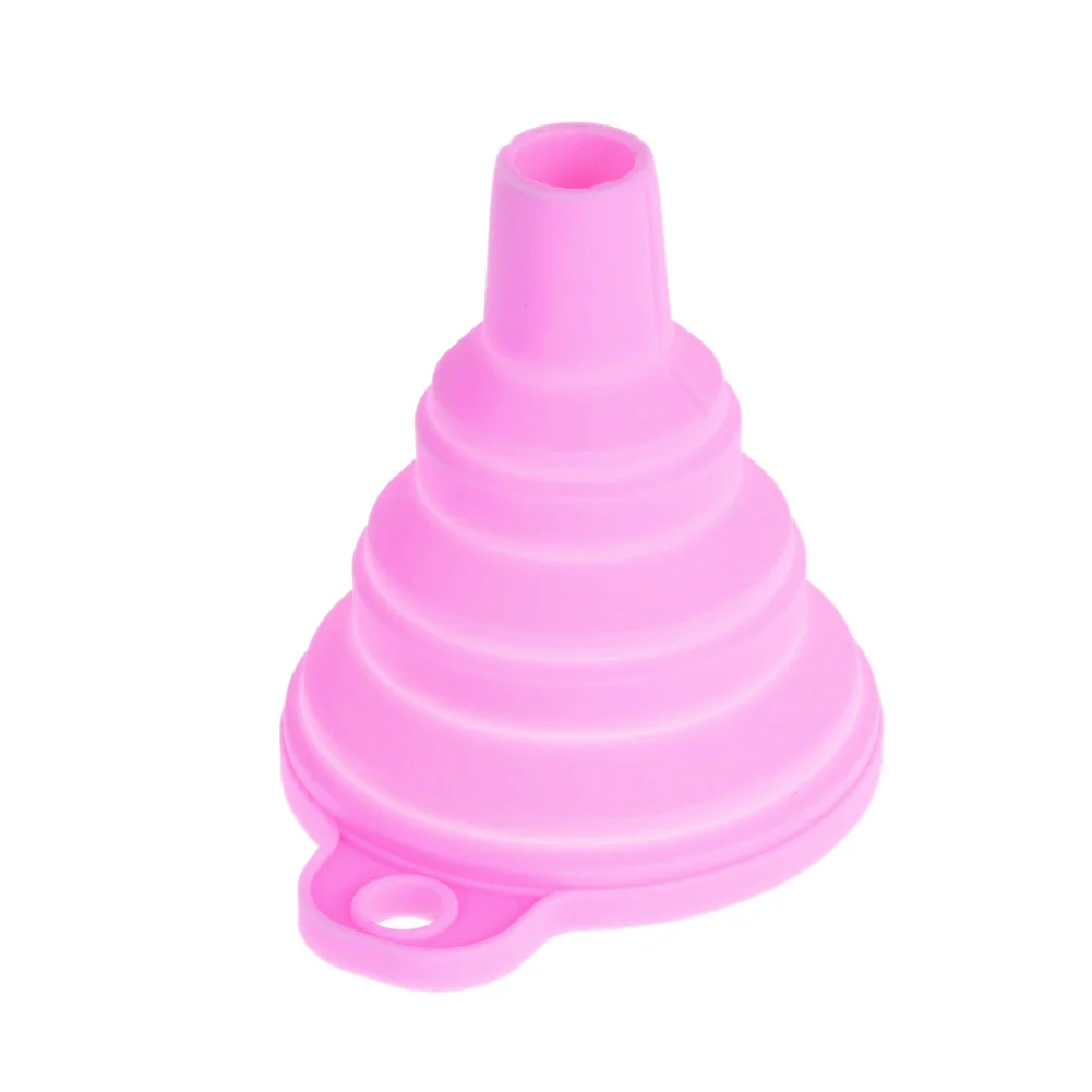 Protable Foldable Mini Silicone Funnel Hopper Kitchen Water Filler Tool