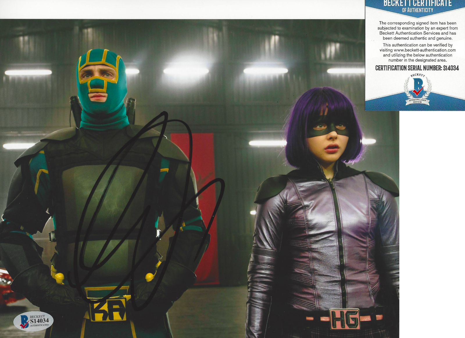 CHLOE GRACE MORETZ SIGNED KICK-ASS 8x10 MOVIE Photo Poster painting 3 ACTRESS BECKETT COA BAS