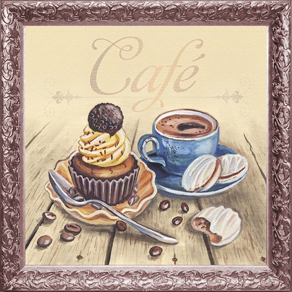 

Cake Coffee Cup - Round Drill Diamond Painting - 30*30CM, 501 Original