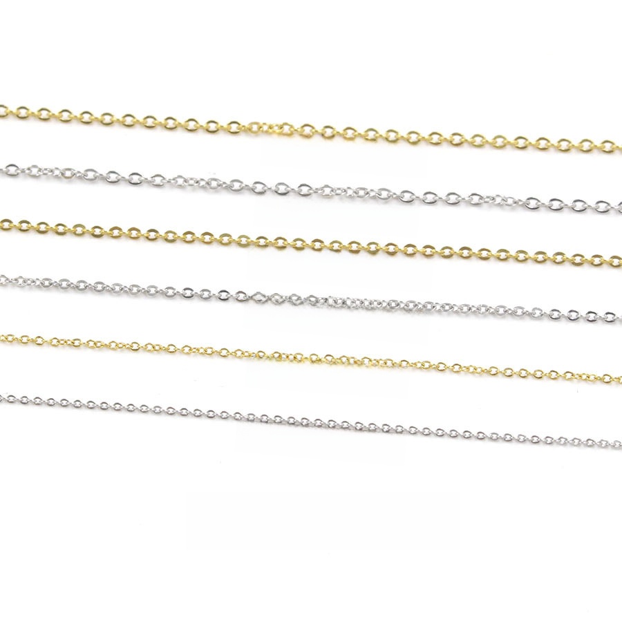 5 Pieces IG Style Chain Titanium Steel Electroplating Necklaces