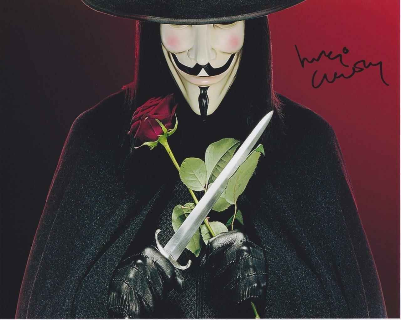 Hugo Weaving V Vendetta SIGNED AUTOGARPHED 10 X 8