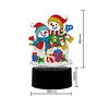 DIY Diamond Painting 7 Color Night Light Lamp Home Decoration Ornament Gift Kit(Christmas Snowman)