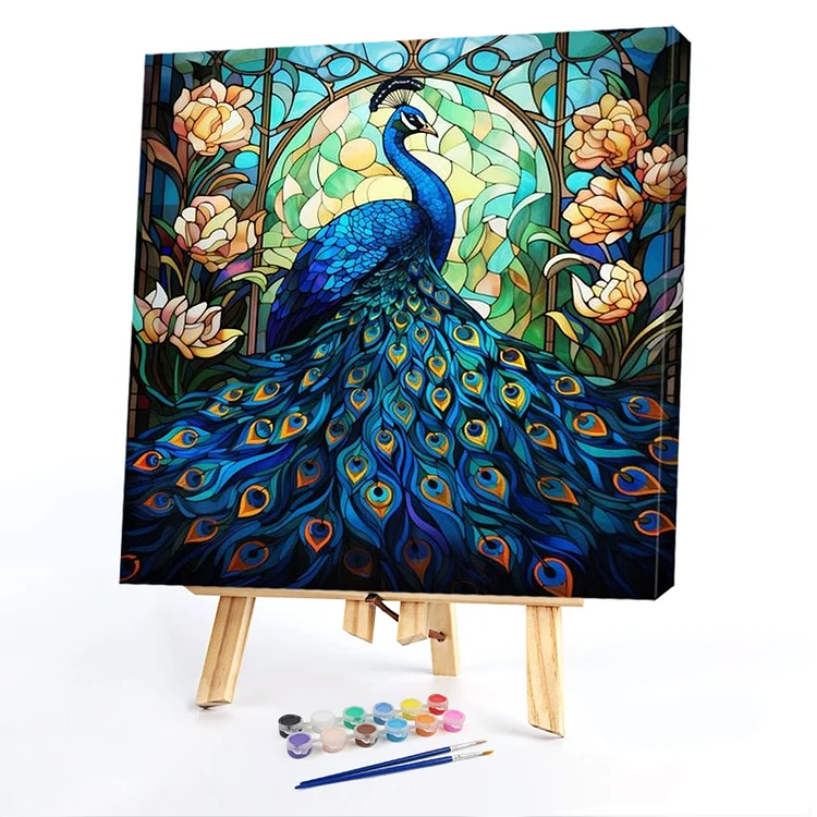 Oil Paint By Numbers - Peacock - 40*40CM