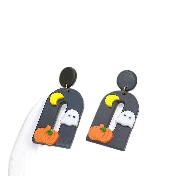 1 Pair Streetwear Halloween Pattern Soft Clay Drop Earrings