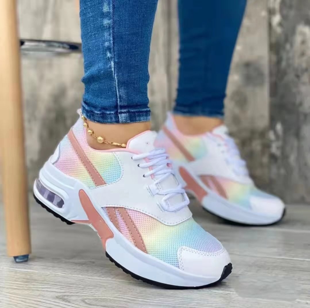 Women's Comfortable Outdoor Female Casual Lace Up Mesh Shoes
