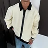 Stylish And Casual Solid Color Letter Lapel Jacket by Inlyline