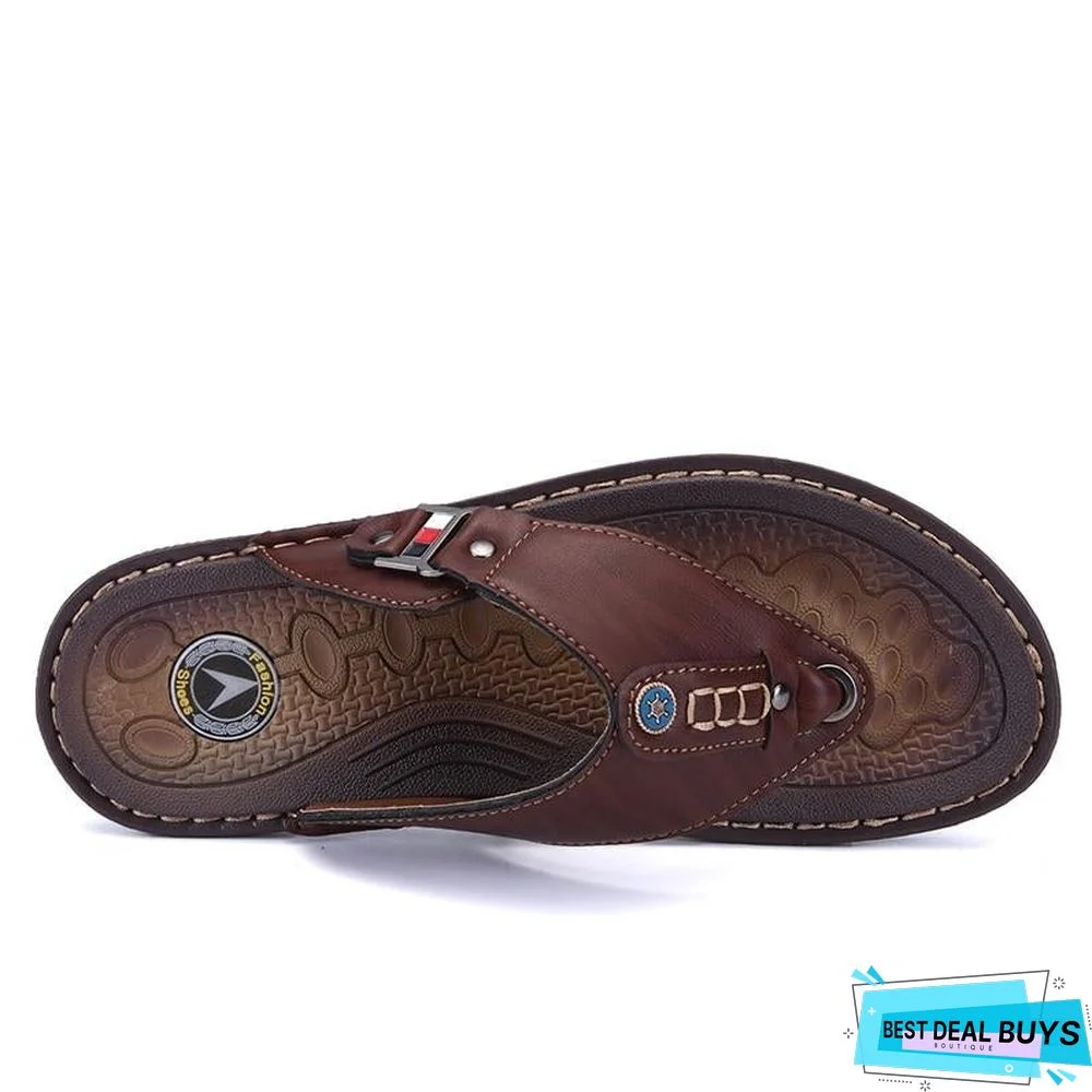 Summer Men's Flip Flops Beach Sandals Non-Slide Slippers Shoes
