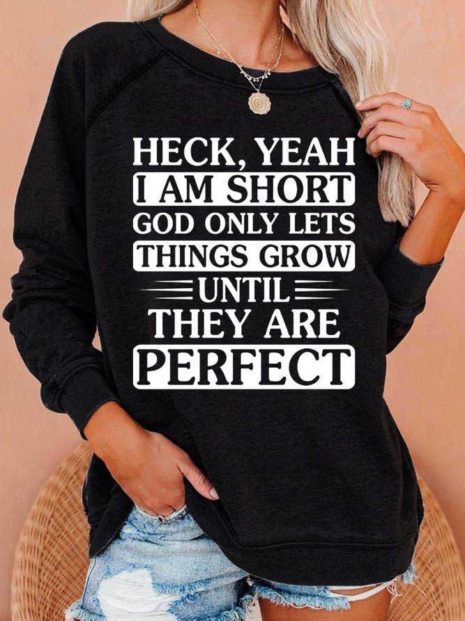 Womens Short Girl Crew Neck Sweatshirt