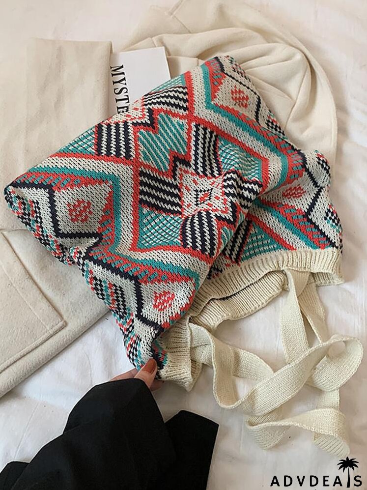 Geometric Graphic Shopper Bag