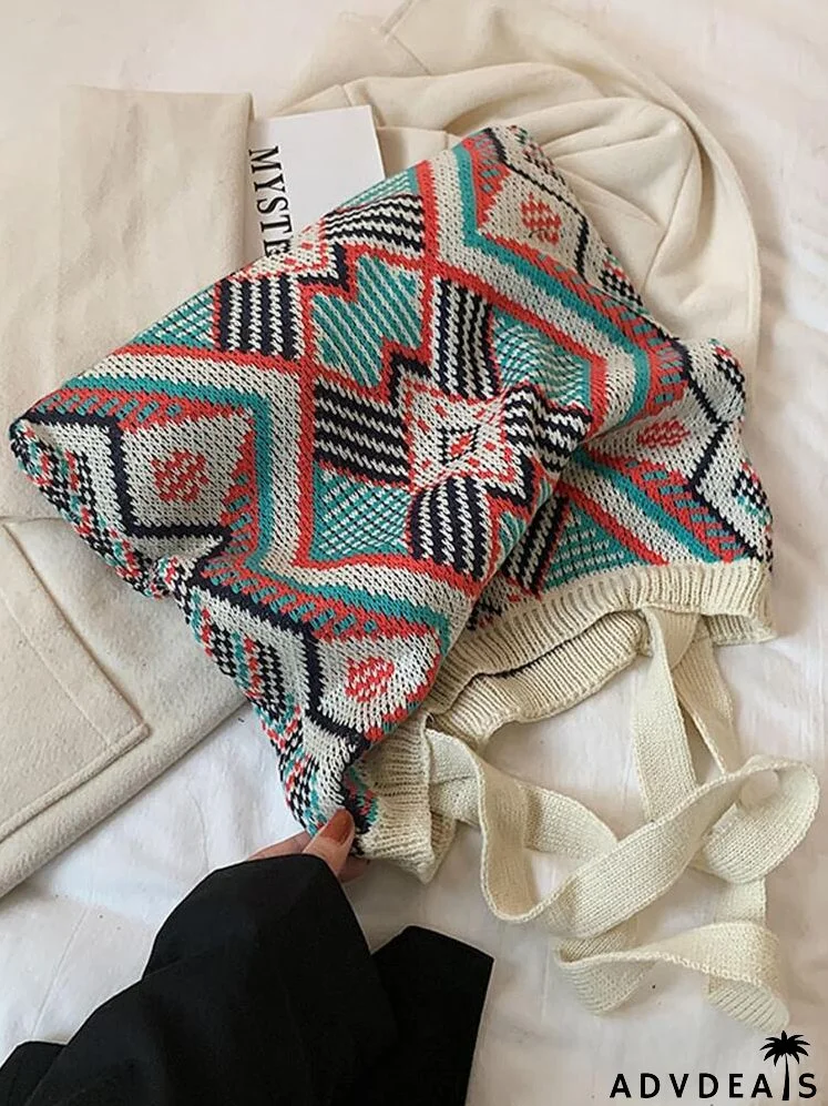 Geometric Graphic Shopper Bag