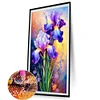 Iris-Peinture diamant foret carr&eacute;-45*75cm (grande taille)