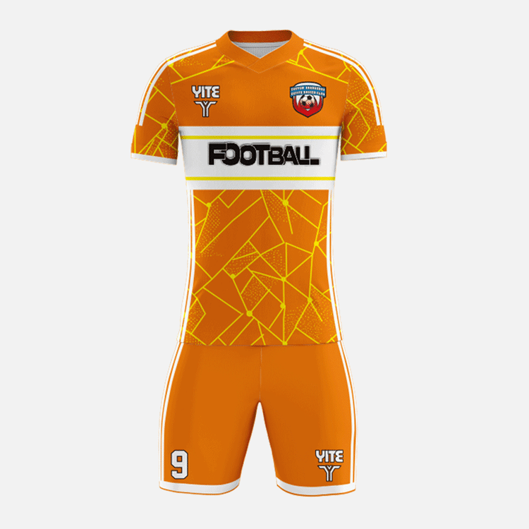 YITE | YTZQ015-White And Orange Soccer Uniforms