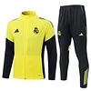 25/26 Real Madrid yellow long zipper Training Jacket Set
