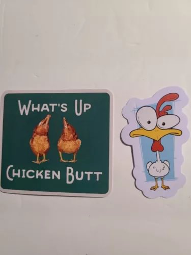pornhint Pornhint Chicken Stickers,  Vinyl, Re-Stickley Decals, Whats Up Chicken Butt, Comical  New