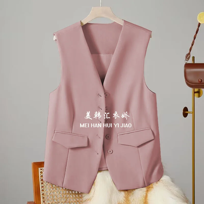 Toloer Toloer Vest Female 2024 Spring And Autumn New Korean Version Of Foreign Style Fashion Trend Vest Small Horse Clip Suit Jacket-Outfit Ideas