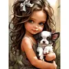 Sweet Cool Girl-Full Round Diamond Painting 30*40CM