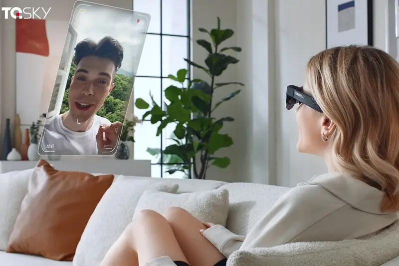 圣诞超级优惠：t1 ar 智慧眼镜配   - 150 吋微型 oled 虚拟显示器，适合近视，手提式 1080p 高清，支援 wi-fi，适用于 iphone、适用于  、适用于   switch、  - 包括 4 个彩色镜片和手提包 详情 7
