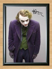 Heath Ledger The Joker Batman Dark Knight Signed Autographed Photo Poster painting Poster Print Memorabilia A2 Size 16.5x23.4