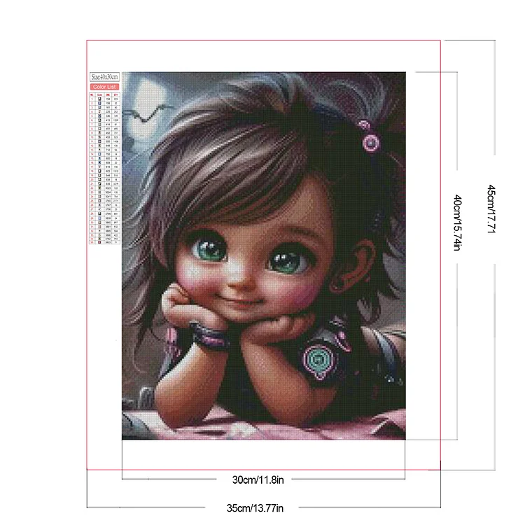 Little Girl - Full Square - Diamond Painting (35*45cm)