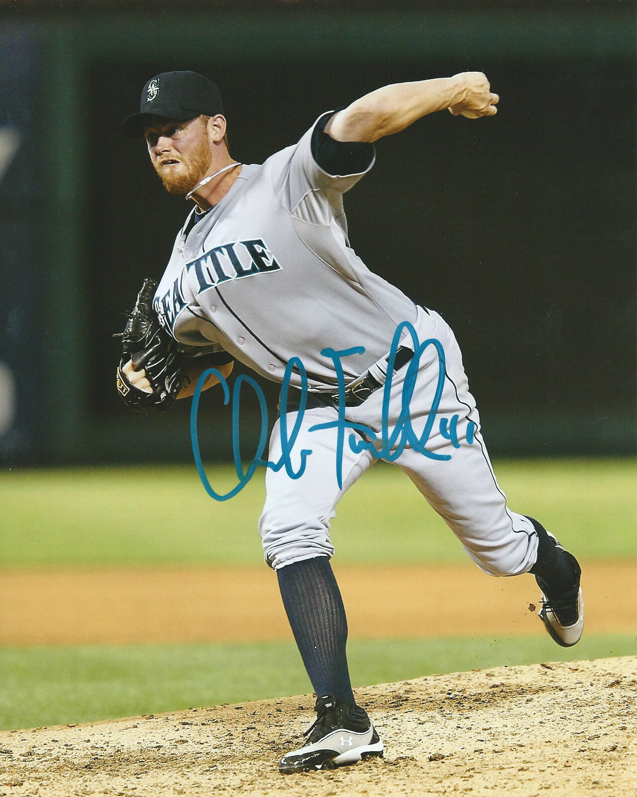 **GFA Seattle Mariners *CHARLIE FURBUSH* Signed 8x10 Photo Poster painting C9 COA**