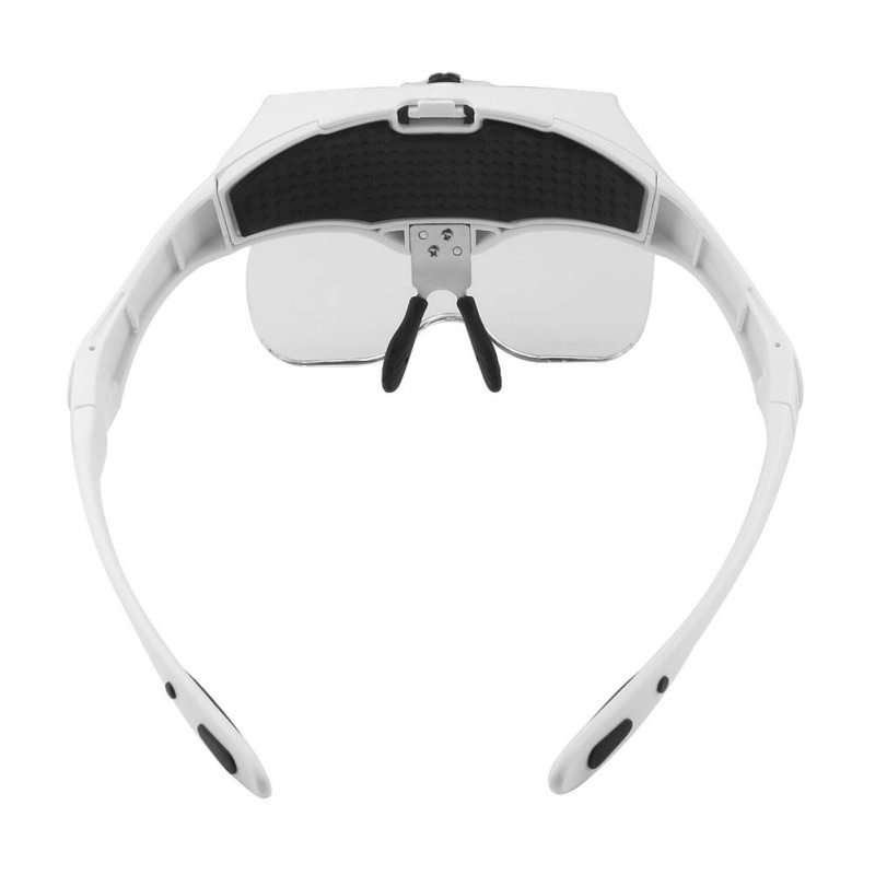 Headband Magnifier 5 Lens Loupe Adjustable LED Light
