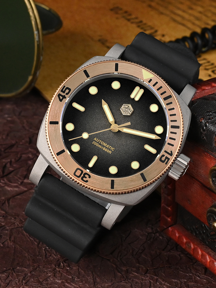 New Arrivals ,SN125 Titanium and Bronze 42mm Diver Watch 200m NH35San Martin Watch San Martin Official Authorized StoreSan Martin Watches