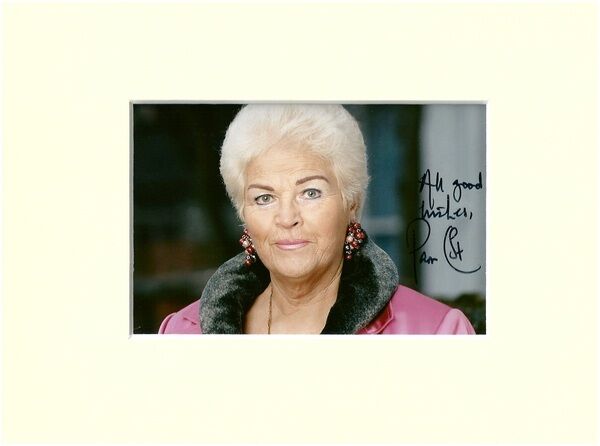 PAM ST CLEMENT PAT BUTCHER EASTENDERS PP SIGNED AUTOGRAPH Photo Poster painting SECRET SANTA