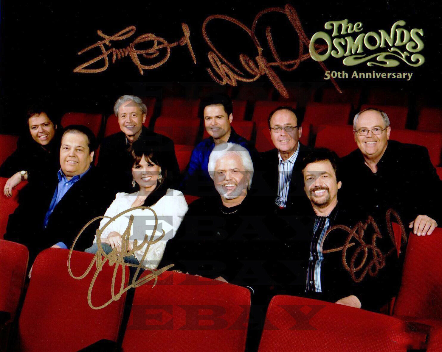 DONNY-MARIE-JAY-JIMMY OSMOND Autographed Signed 8x10 Photo Poster painting Reprint