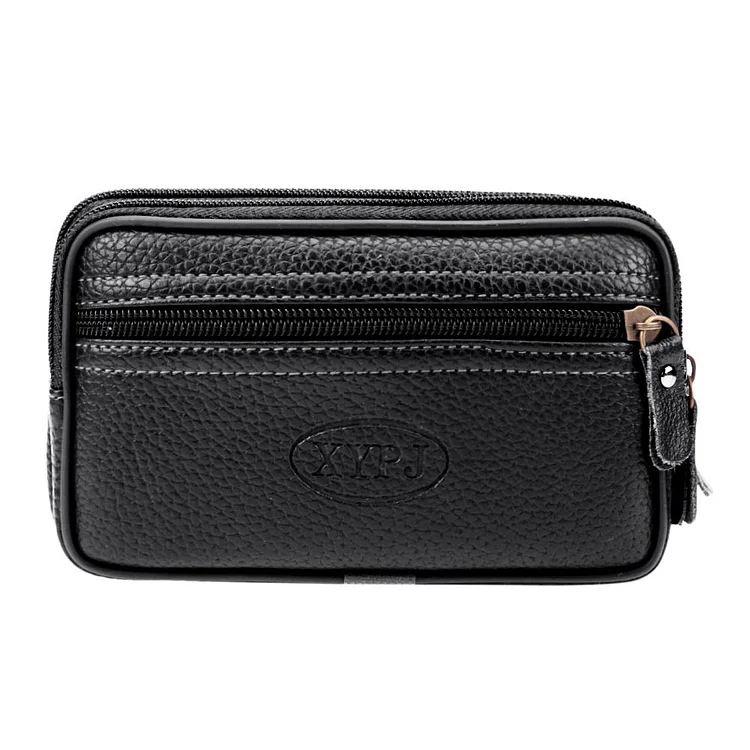 Clutch Handbag Zipper Closure Credit Card Holder Multi-functional (Black)