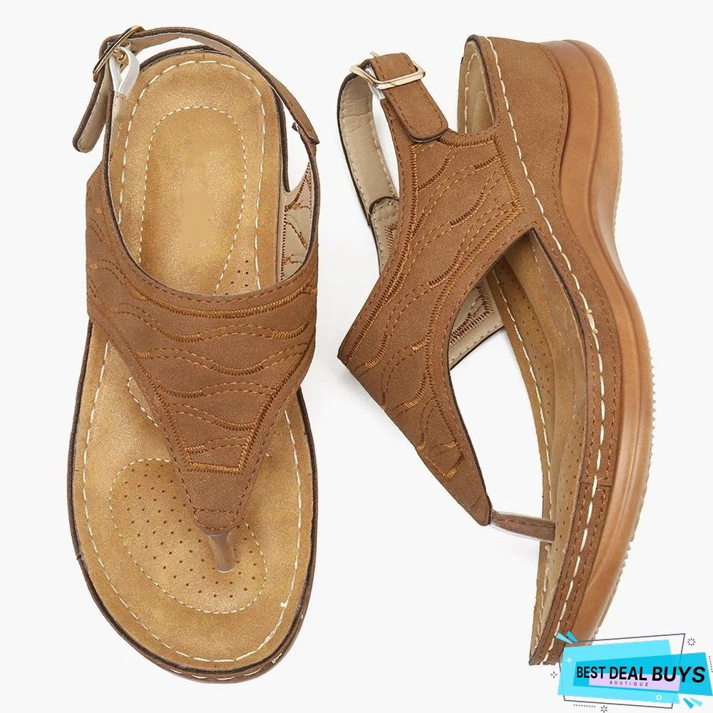 Embroidery Holiday Sandals