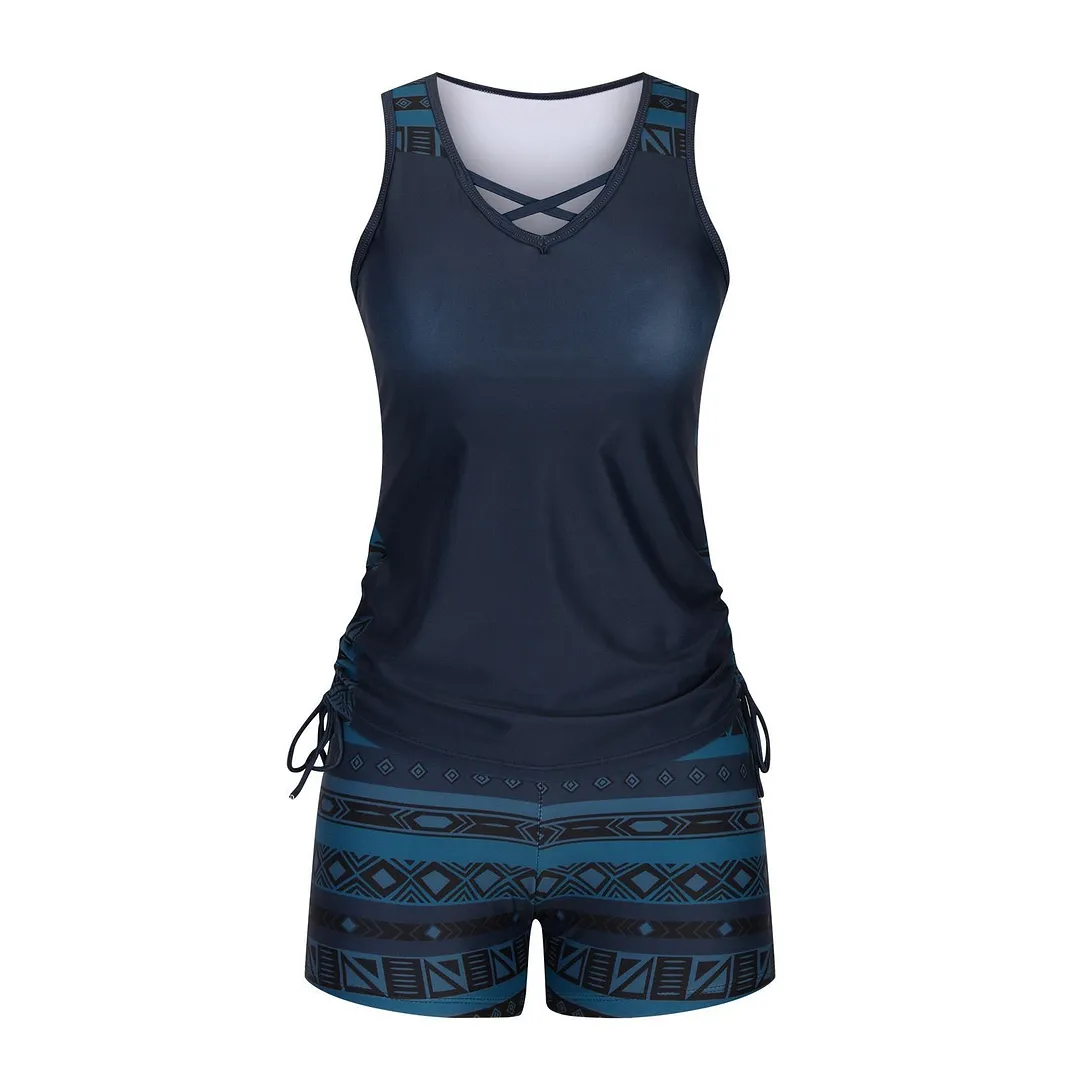 ⏰LAST DAY 60% OFF - Miraclesuit Women's Tummy Control Tankini Set with Built-In Bra &ndash; Flattering Boho Swimwear with Shorts🔥 Buy 2 Free Shipping