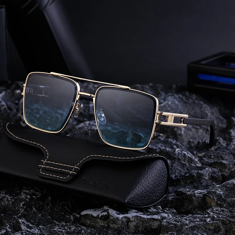 Retro Classic Style Geometric Pc Square Full Frame Men's Sunglasses