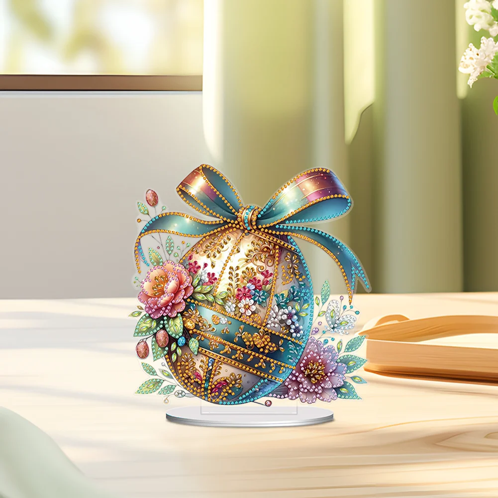 DIY Easter Egg Diamond Painting Ornaments Table Top Rhinestones Art Decors