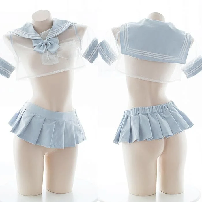 Blue Transparent Sailor Uniform Set S12760
