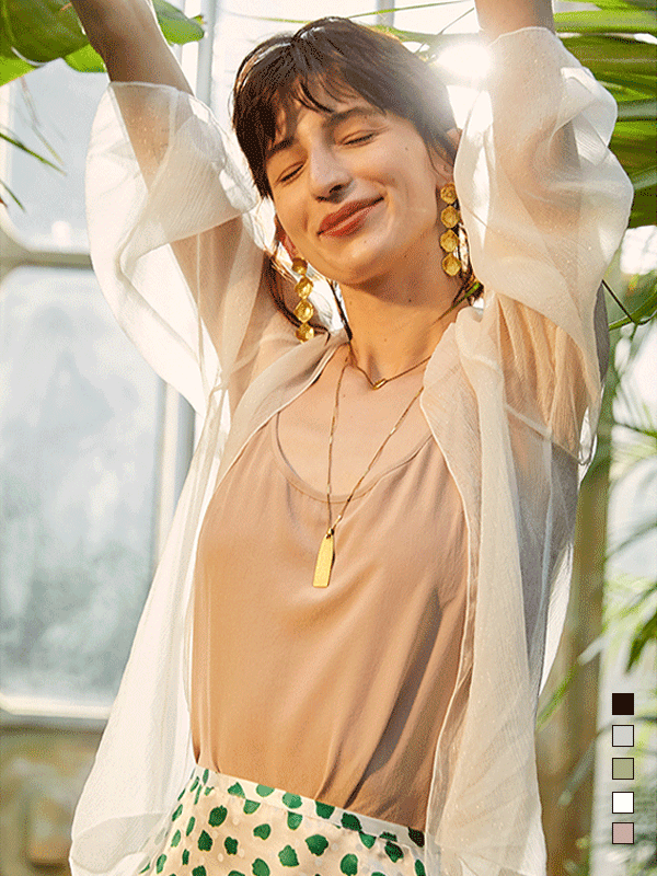 Round Neck Basic Silk Vest Multi Colors Selected REAL SILK LIFE