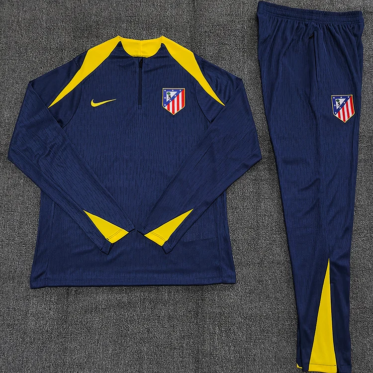 25/26 Atletico Madrid Royal Blue Half-Zip Training Wear Set